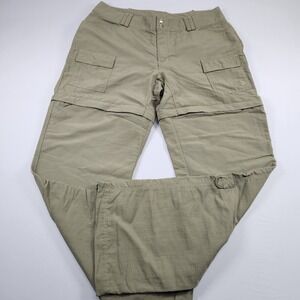The North Face Pants Womens 10 Beige Nylon Canvas Hiking Ripstop Convertible